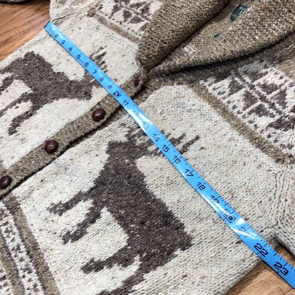 Vintage Ralph Lauren Hand Knit w/ Leather Buttons - Picture 15 of 16